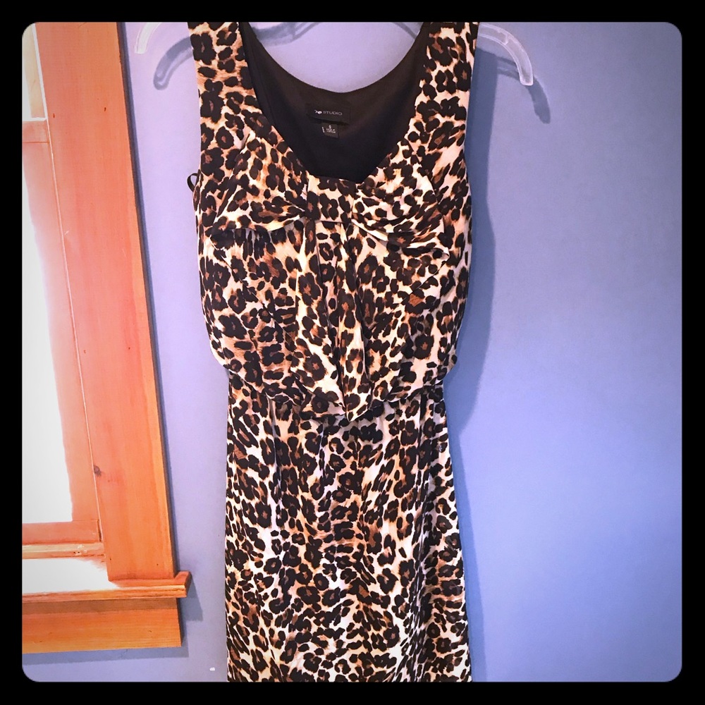 leopard belted sundress